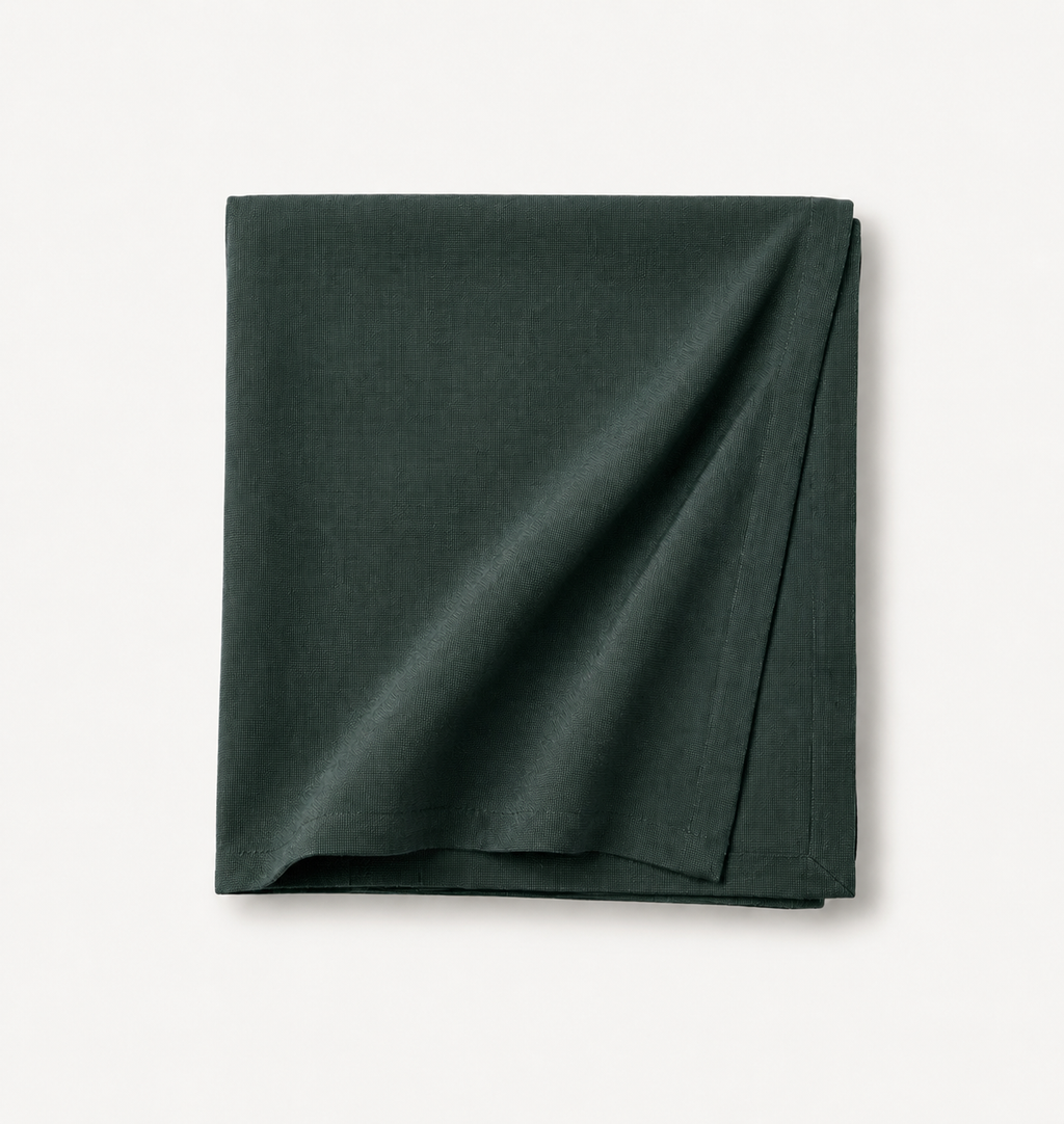 Mantel Milano de tweed verde botella, 150 x 250 cm