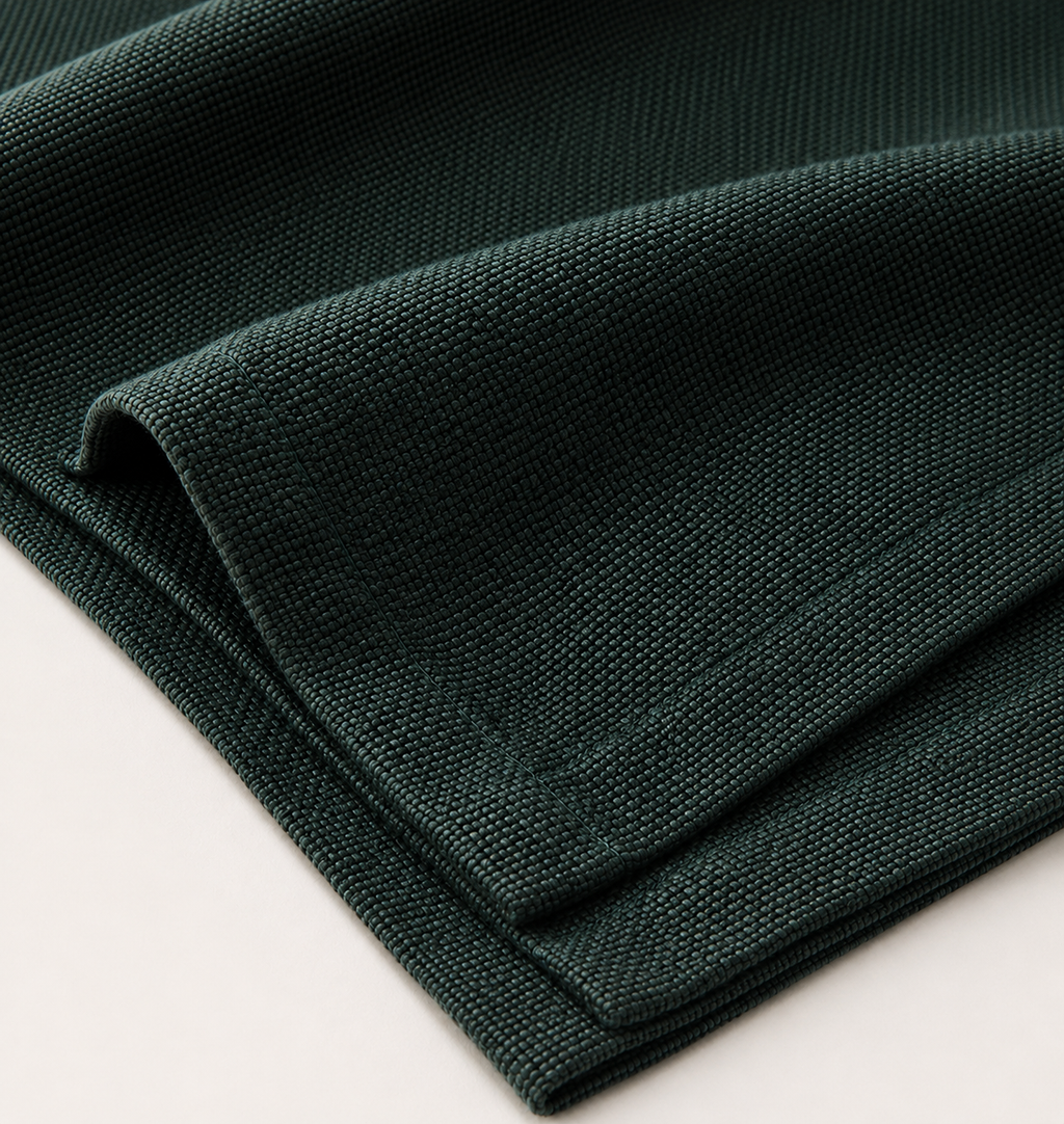 Mantel Milano de tweed verde botella, 150 x 250 cm