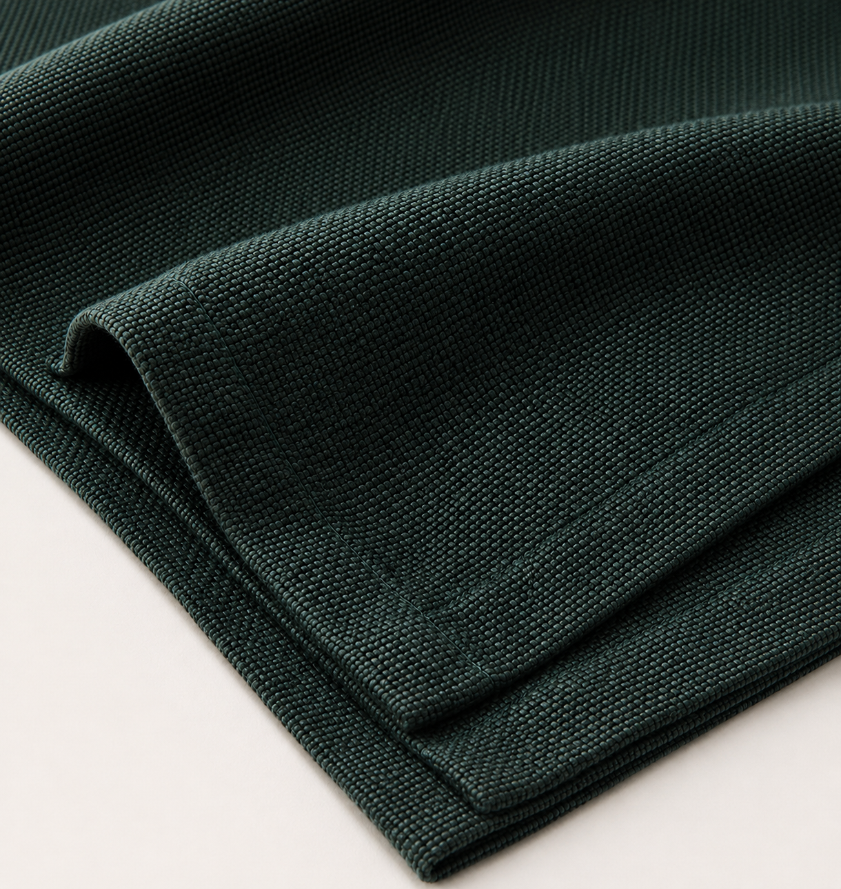 Mantel Milano de tweed verde botella, 150 x 250 cm