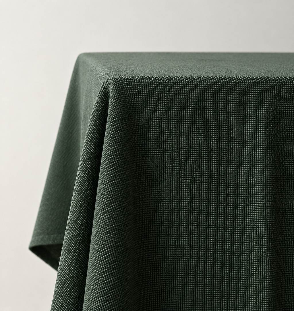 Mantel Milano de tweed verde botella, 150 x 250 cm