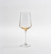 Copas de vino Aurea de cristal estriado con base dorada, set de 4