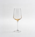Copas de vino Aurea de cristal estriado con base dorada, set de 4