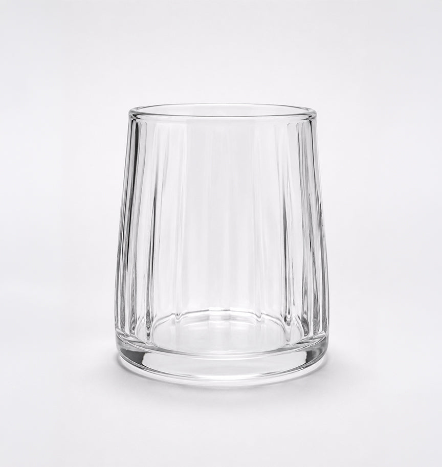 Vasos bajos Celia acanalados en acabado cristalino, set de 4 ARC