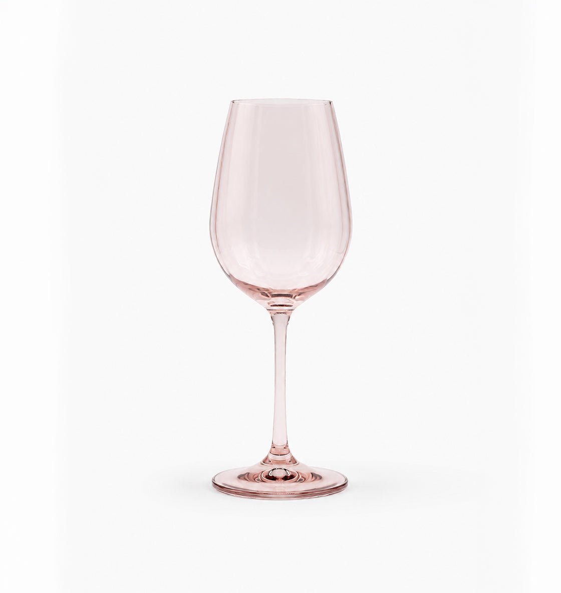 Copas de vino Roselle de cristal rosado, set de 4