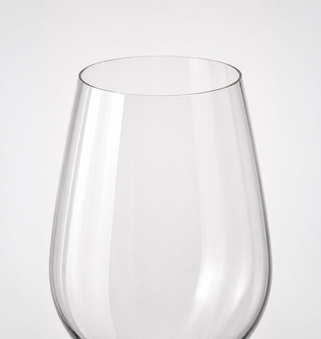 Copas de vino Elia de cristal acanalado, set de 4