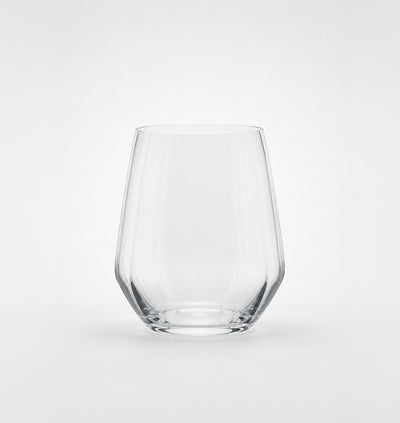 Vasos Lucca de cristal con textura facetada, set de 6 RCR