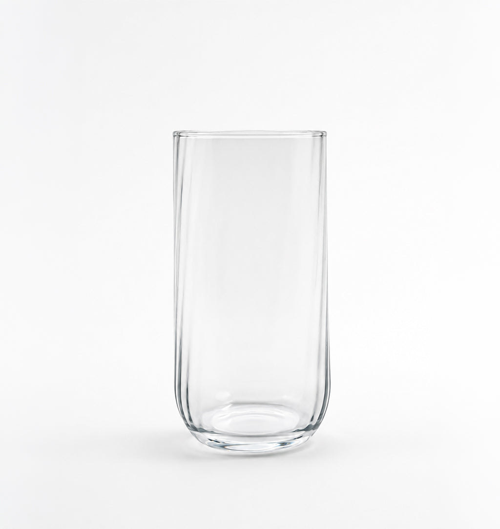 Vasos altos Nilo acanalados en acabado cristalino, set de 4