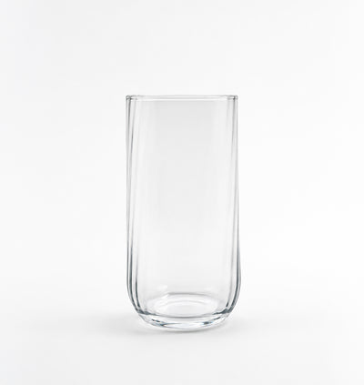 Vasos altos Nilo acanalados en acabado cristalino, set de 4