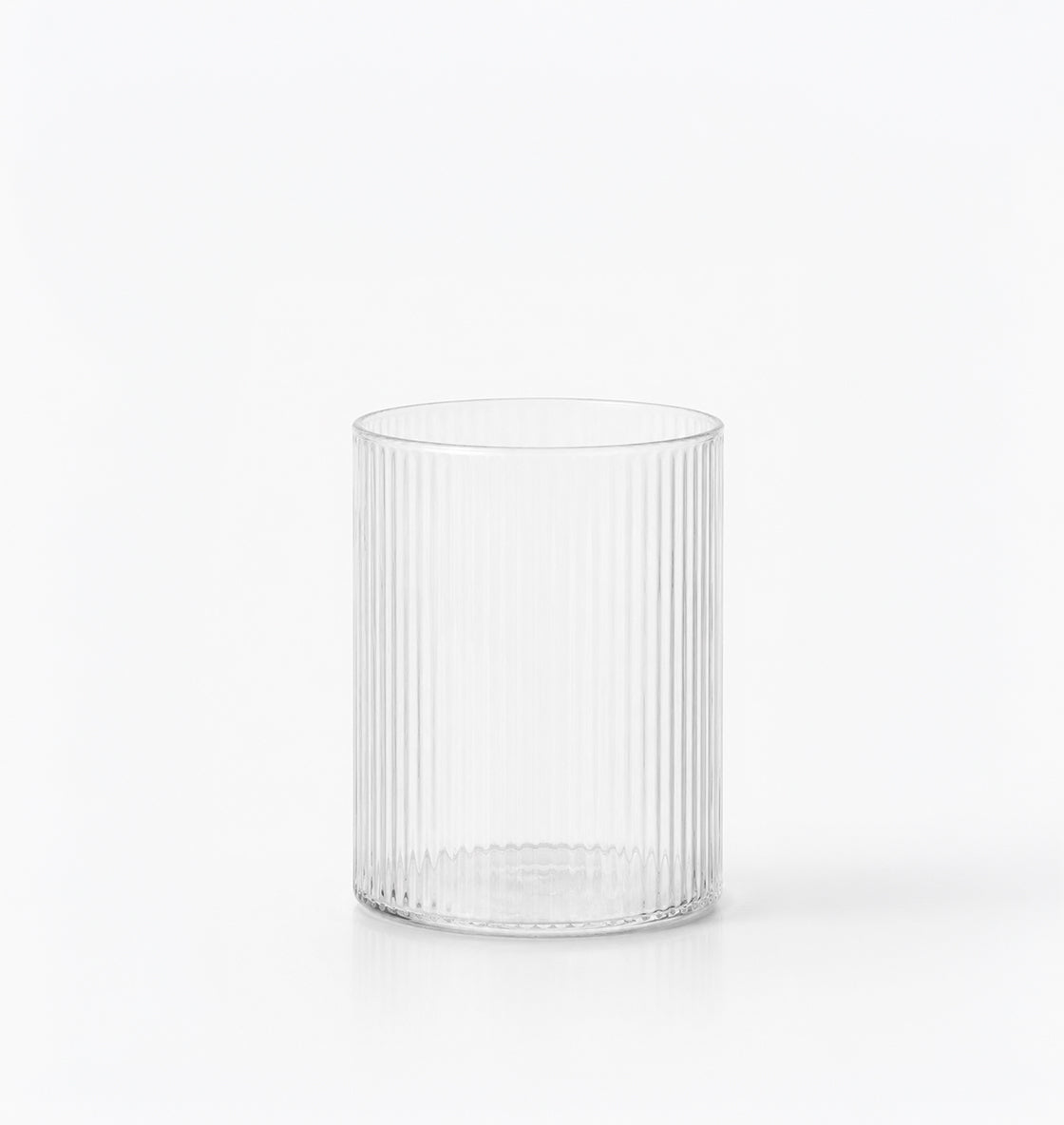 Vasos bajos Liora acanalados en acabado cristalino, set de 4