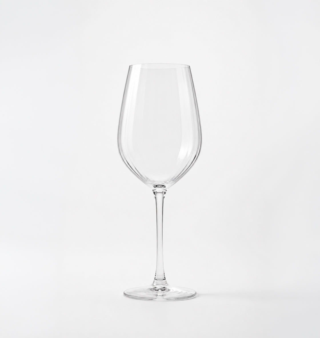 Copas de vino Elia de cristal acanalado, set de 4