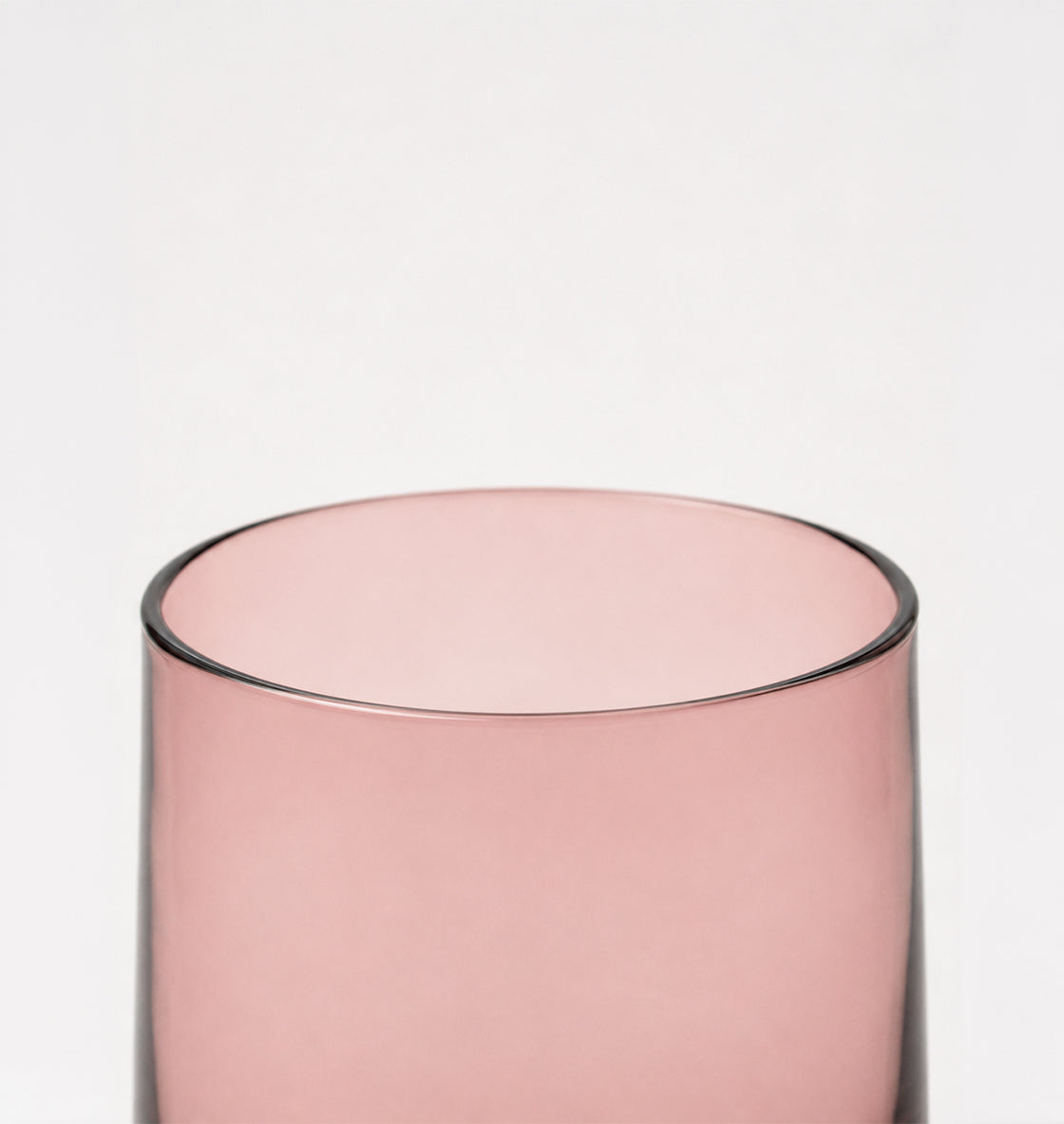 Vasos Amelie en acabado cristalino rosado, set de 4