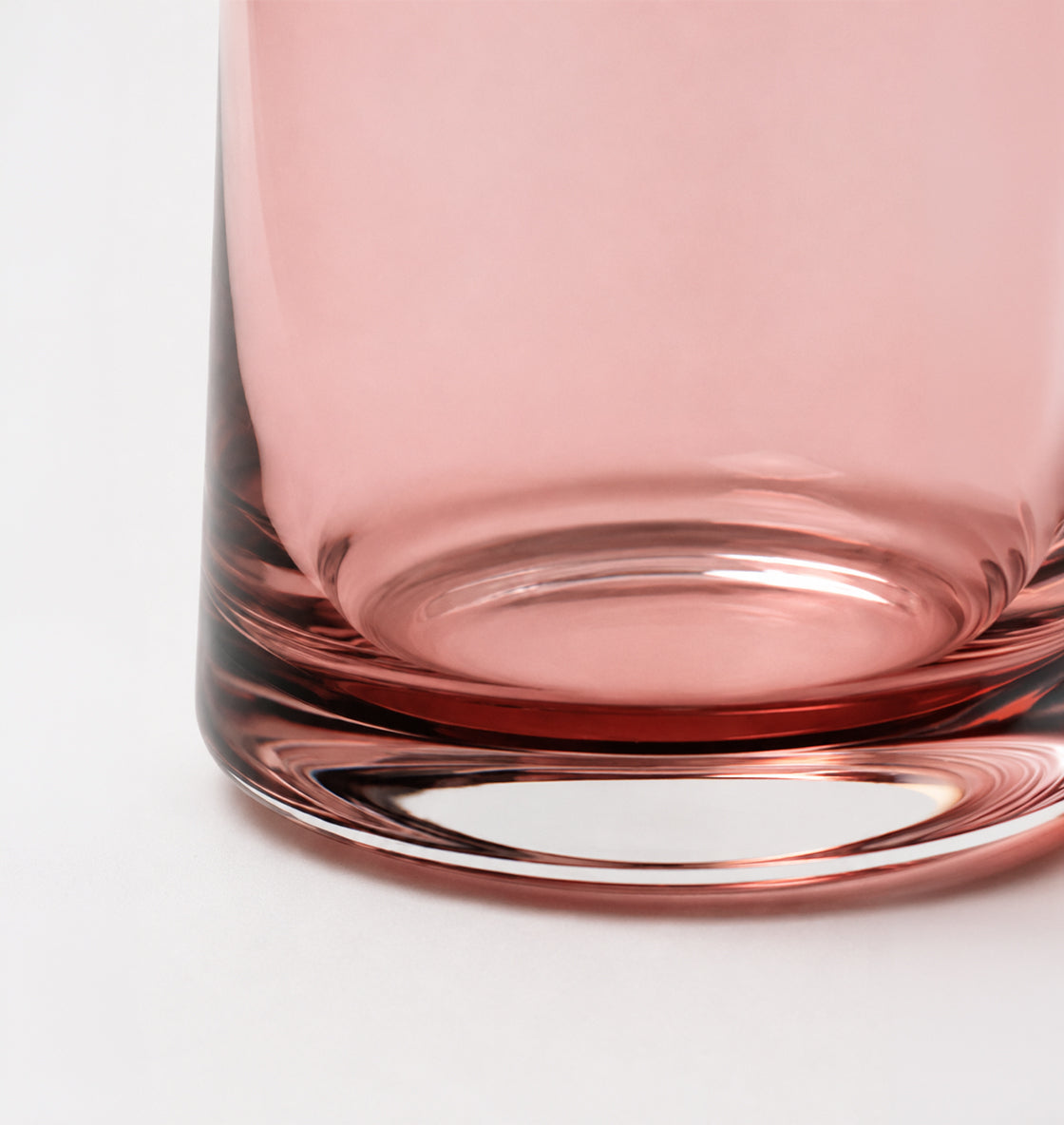 Vasos Amelie en acabado cristalino rosado, set de 4