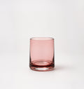 Vasos Amelie en acabado cristalino rosado, set de 4