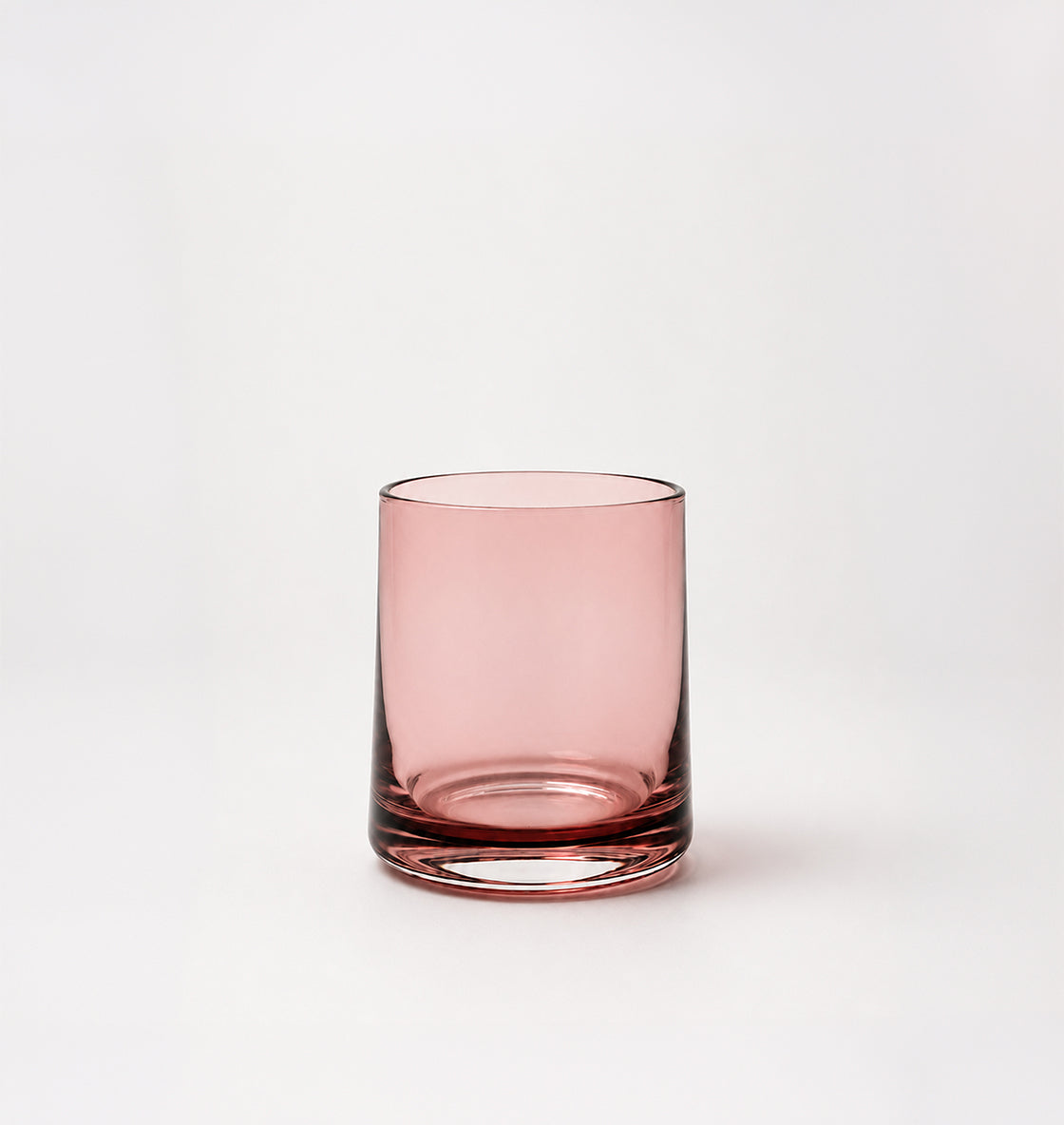 Vasos Amelie en acabado cristalino rosado, set de 4